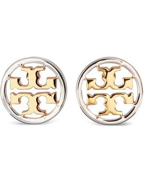 Tory Burch Logo-Detail Earrings - Metallic