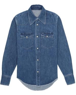 Fortela Yellowstone Denim Western Shirt - Blue
