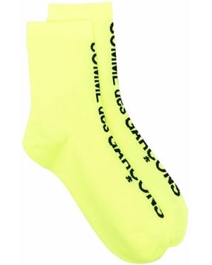 Comme des Garçons Socken Mit Logo - Gelb