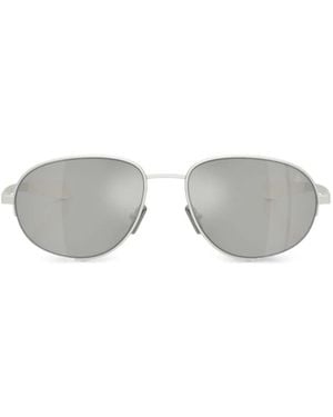 Moncler Circuit Pilot-Frame Sunglasses - White