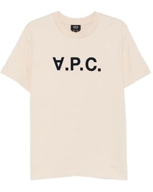 A.P.C. Logo-Print T-Shirt - Natural