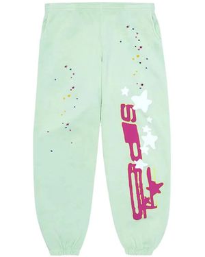 Sp5der Star-print Tracksuit - Green