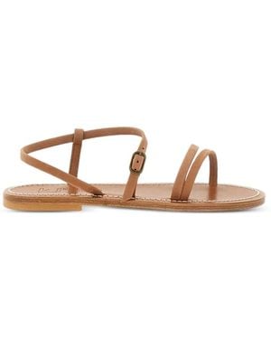 K. Jacques Riemchensandalen Aus Leder - Natur