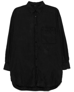 Transit Spread Collar Shirt - Black