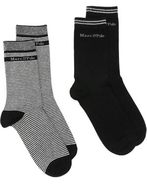 Marc O' Polo Striped Socks - Black