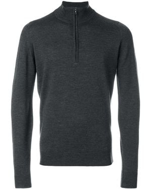 John Smedley Pullover Mit Reißverschluss - Grau