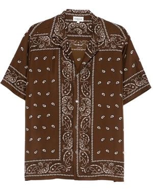 P.A.R.O.S.H. Soy Paisley-Pattern Shirt - Brown