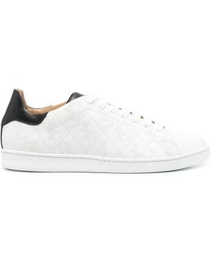 Billionaire Quilted Leather Low-Top Trainers - White