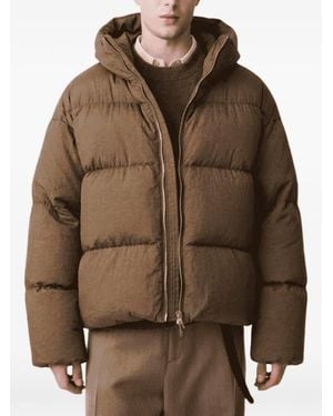 Studio Nicholson Massey Hooded Puffer Jacket - Brown