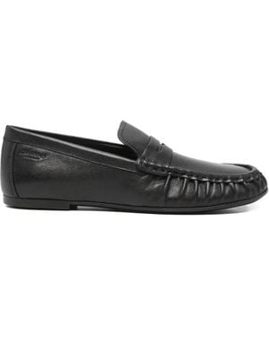 Vagabond Shoemakers Aleya Ruched-Detail Penny Loafers - Black