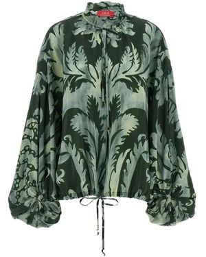 F.R.S For Restless Sleepers Blusa Archilo con estampado floral y manga balloon - Verde