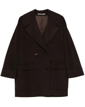 Tagliatore Double-Breasted Patch-Pocket Coat - Black