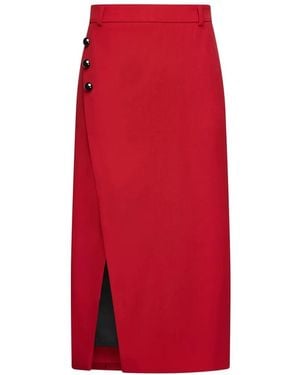 KARL LAGERFELD Tailored Wrap Midi Skirt
