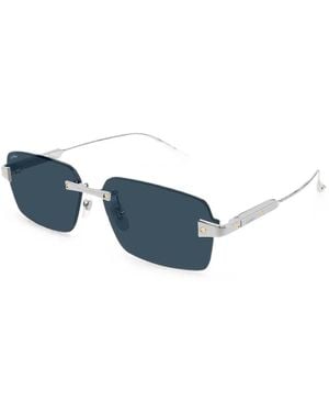 Cartier Santos De Cartier Rectangle-Frame Sunglasses - Blue