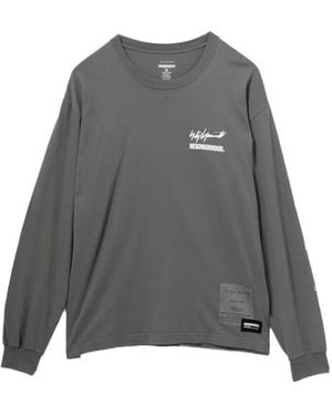Yohji Yamamoto X Neighborhood Logo-Print T-Shirt - Grey
