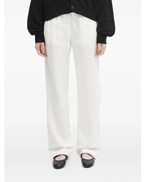 Samsøe & Samsøe Leinenhose mit Kordelzug - Weiß