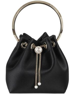 Jimmy Choo Bon Bon Satin Bag - Black