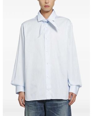 SALON C. LUNDMAN Bandana Striped Shirt - White