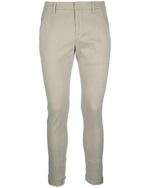 Dondup Logo-Plaque Trousers - Natural