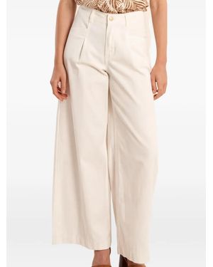 Molly Bracken Wide-Leg Pleated Pants - Natural