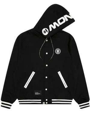 Aape By A Bathing Ape Geknöpfte Kapuzenjacke Mit Logo-Patch - Schwarz