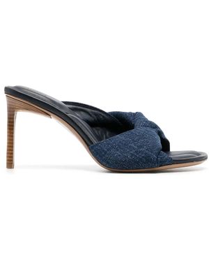 Jacquemus Le Raphiaコレクション ブルー Les Mules Bagnu ヒールサンダル