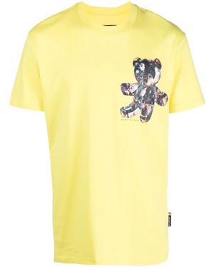 Philipp Plein Teddy Bear-Print T-Shirt - Yellow