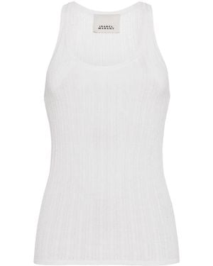 Isabel Marant Dorsia Open-Knit Top - White