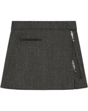 Courreges Charcoal Textured Mini Skirt - Black