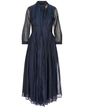 Max Mara Organza Shirt Dress - Blue