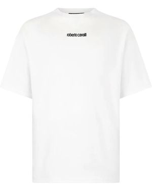 Roberto Cavalli Logo-Detail T-Shirt - White