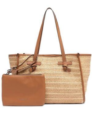 Gianni Chiarini Marcella Straw-Effect Tote Bag - Natural