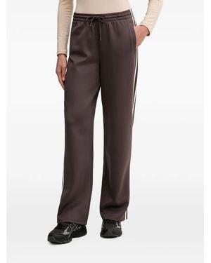 Guess Side-Stripe Drawstring-Waist Track Pants - Brown