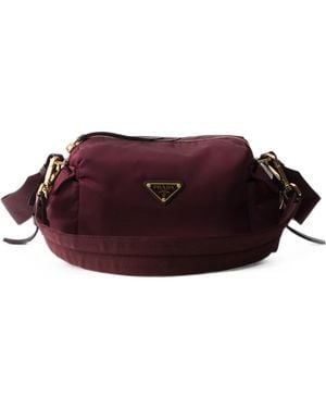 Prada Explore Small Re-Nylon And Leather Shoulder Bag - Purple