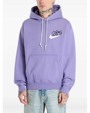 Nike Logo-Detail Hoodie - Purple