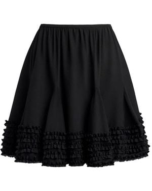 12 STOREEZ Tiered Ruffle Skirt - Black