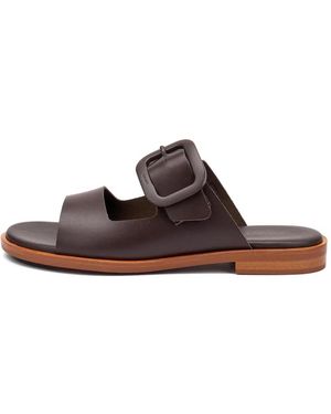 Frau Buckle-Fastening Leather Sandals - Brown