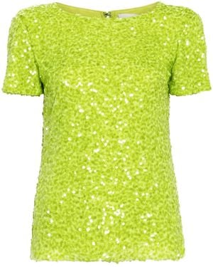 Sachin & Babi T-Shirt Con Paillettes Veronica - Giallo