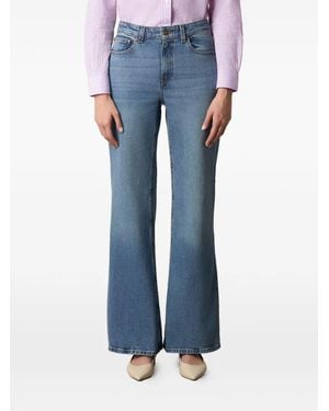 Brooks Brothers Logo-Embroidered Belt-Loop Jeans - Blue