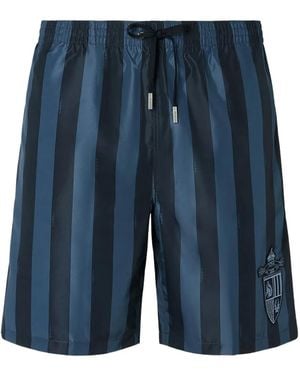 Fendi Striped Logo Swimsuit - Blue