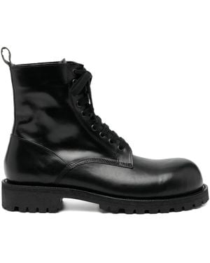 Comme des Garçons Leather Boots - Black