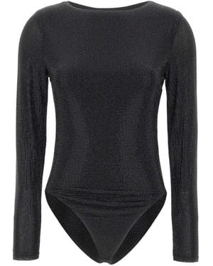 Twentyfourhaitch Arches Body Met Stras En Lange Mouwen - Blauw