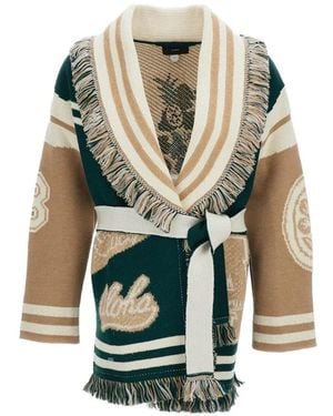 Alanui University Of Aloha Cardigan - White
