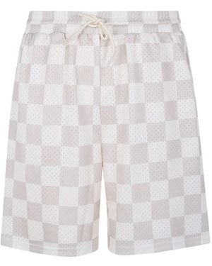 Les Deux Shawn Chequered Trousers - White