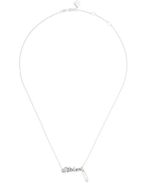 Stolen Girlfriends Club Sentimental Script Necklace - White