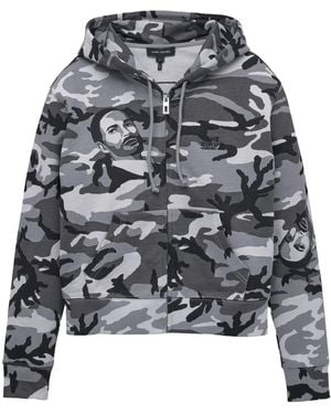 Marc Jacobs Logo-Embroidered Hoodie - Grey