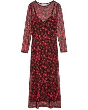 Never Fully Dressed Soho Cherry-Print Midi Dress - Red