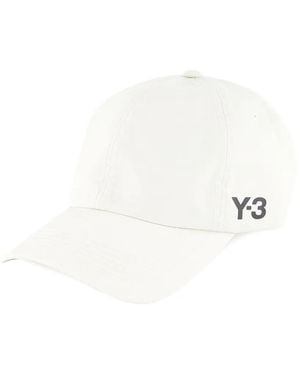 Y-3 Logo-Print Cap - White