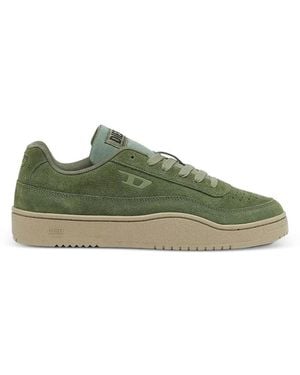DIESEL Logo Suede Sneakers - Green