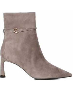 Coccinelle C-Look Pointed-Toe Buckled Boots - Brown
